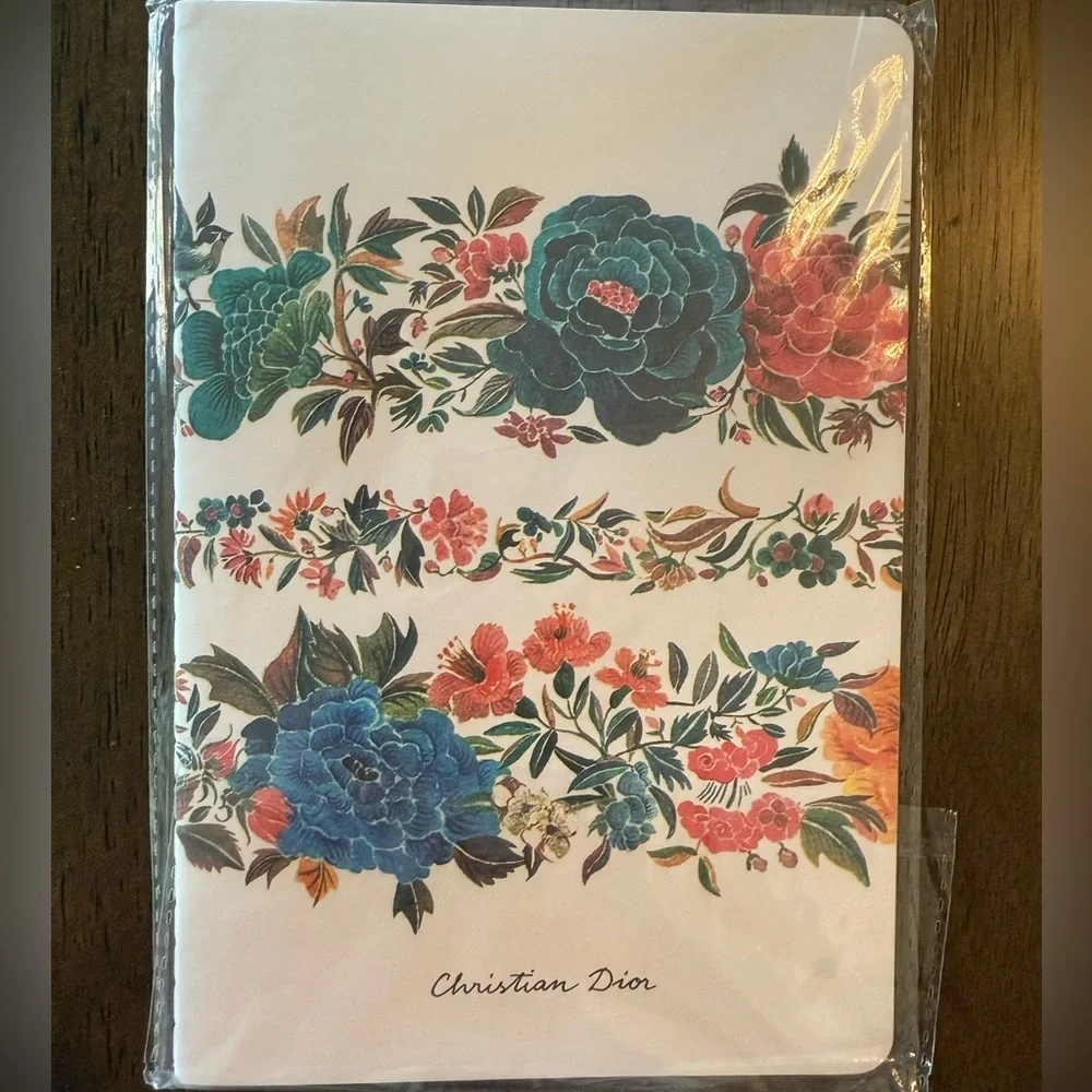 NEW Christian Dior Lined Floral Notebook / Journal